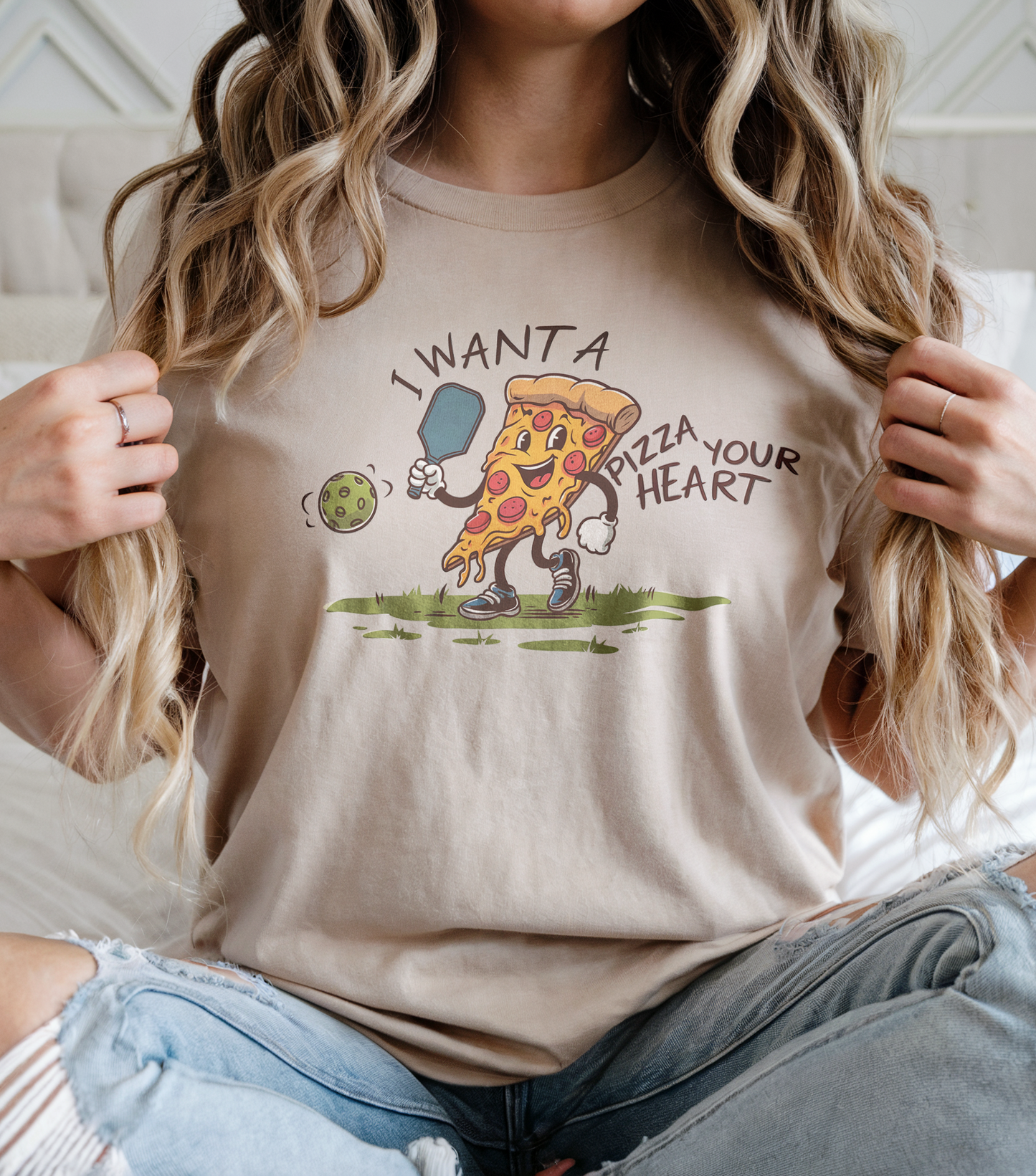 I Want a Pizza Your Heart Pickleball Shirt